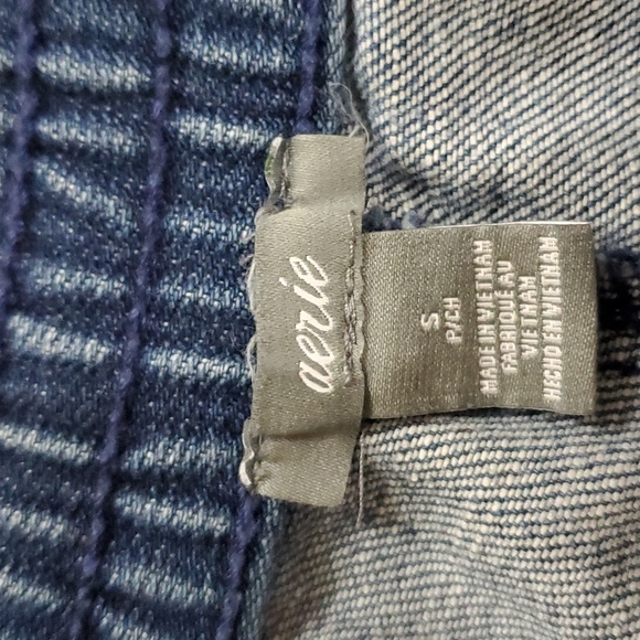 Aerie Blue Jean Shorts Size Small - Picture 2 of 7